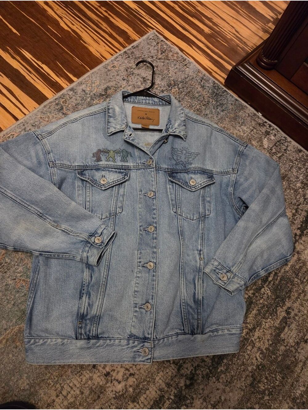 American Eagle x Keith Haring Denim Jacket Size M